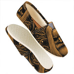 Gold Odin With Huginn And Muninn Print Casual Shoes