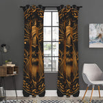 Gold Odin With Huginn And Muninn Print Curtain