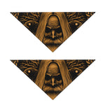 Gold Odin With Huginn And Muninn Print Dog Bandana