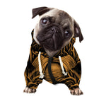 Gold Odin With Huginn And Muninn Print Dog Zip Up Hoodie