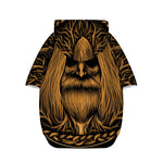 Gold Odin With Huginn And Muninn Print Dog Zip Up Hoodie