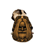 Gold Odin With Huginn And Muninn Print Dog Zip Up Jacket