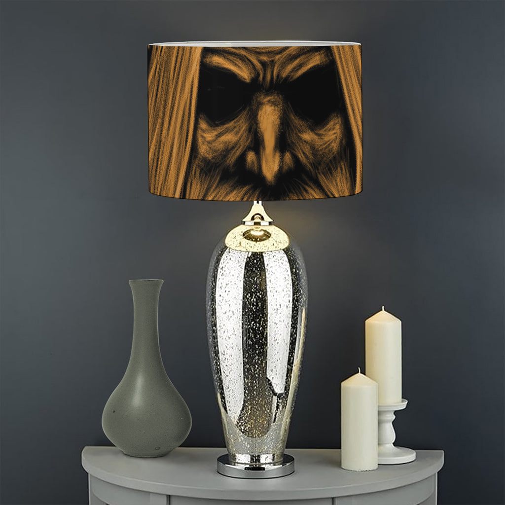 Gold Odin With Huginn And Muninn Print Drum Lamp Shade