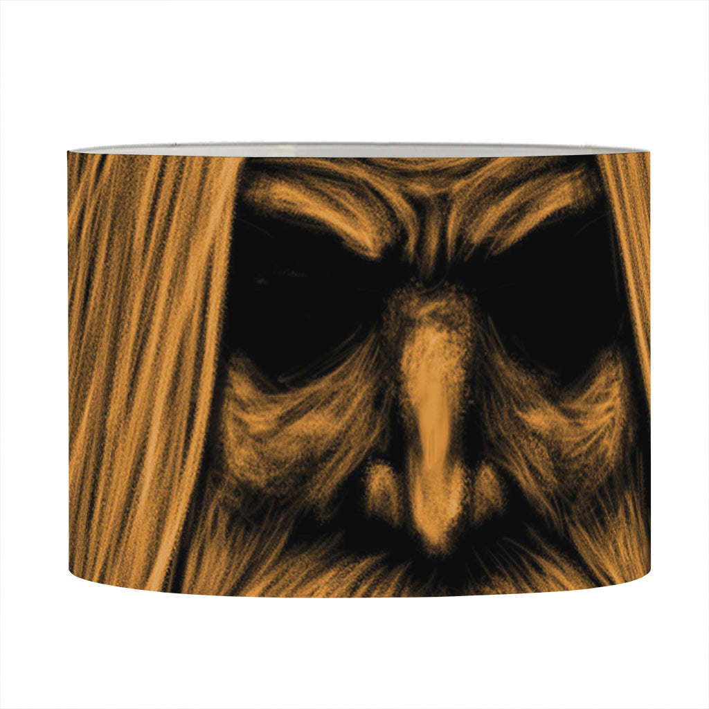 Gold Odin With Huginn And Muninn Print Drum Lamp Shade