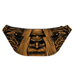 Gold Odin With Huginn And Muninn Print Fanny Pack