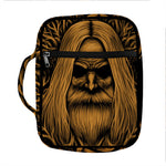 Gold Odin With Huginn And Muninn Print Front Pocket Bible Bag