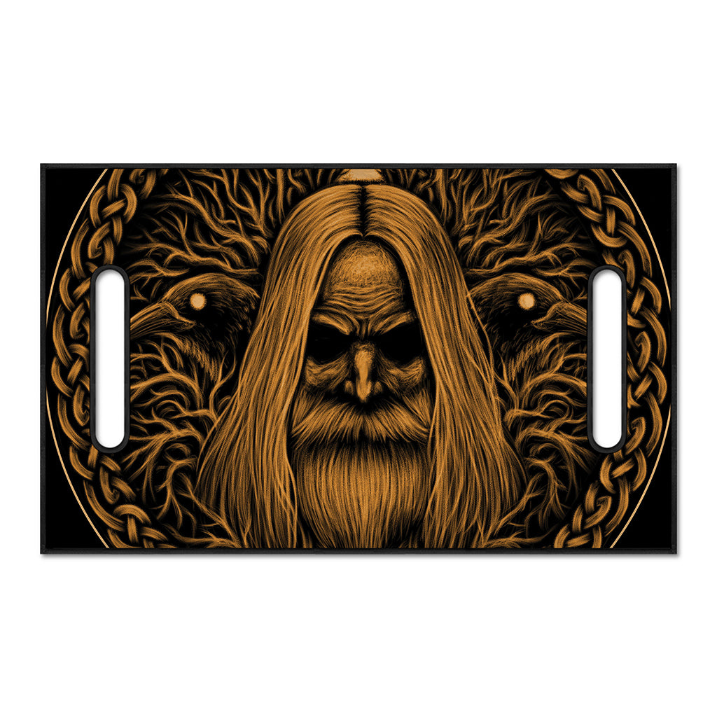 Gold Odin With Huginn And Muninn Print Golf Cart Seat Cover