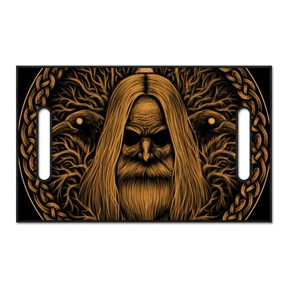 Gold Odin With Huginn And Muninn Print Golf Cart Seat Cover