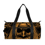 Gold Odin With Huginn And Muninn Print Gym Bag