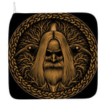 Gold Odin With Huginn And Muninn Print Hand Towel