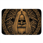 Gold Odin With Huginn And Muninn Print Indoor Door Mat