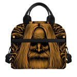 Gold Odin With Huginn And Muninn Print Insulated Lunch Bag