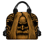 Gold Odin With Huginn And Muninn Print Insulated Lunch Bag