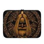 Gold Odin With Huginn And Muninn Print Laptop Sleeve