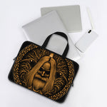 Gold Odin With Huginn And Muninn Print Laptop Sleeve With Handle