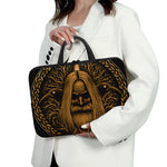 Gold Odin With Huginn And Muninn Print Laptop Sleeve With Handle