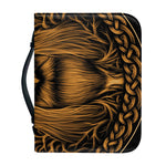 Gold Odin With Huginn And Muninn Print Leather Bible Cover