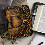 Gold Odin With Huginn And Muninn Print Leather Bible Cover