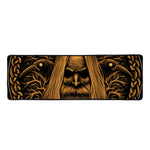 Gold Odin With Huginn And Muninn Print Long Kitchen Mat