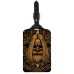 Gold Odin With Huginn And Muninn Print Luggage Tag