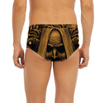 Gold Odin With Huginn And Muninn Print Men's Briefs