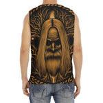 Gold Odin With Huginn And Muninn Print Men's Fitness Tank Top