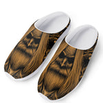 Gold Odin With Huginn And Muninn Print Mesh Casual Shoes