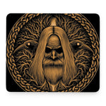 Gold Odin With Huginn And Muninn Print Mouse Pad