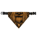 Gold Odin With Huginn And Muninn Print Over The Collar Dog Bandana