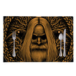 Gold Odin With Huginn And Muninn Print Placemat