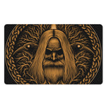 Gold Odin With Huginn And Muninn Print Polyester Doormat