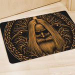 Gold Odin With Huginn And Muninn Print Polyester Doormat