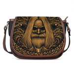 Gold Odin With Huginn And Muninn Print Saddle Bag