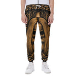 Gold Odin With Huginn And Muninn Print Scuba Joggers