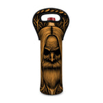 Gold Odin With Huginn And Muninn Print Single Neoprene Wine Tote