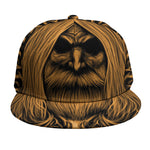 Gold Odin With Huginn And Muninn Print Snapback Cap