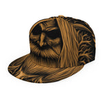Gold Odin With Huginn And Muninn Print Snapback Cap