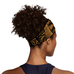 Gold Odin With Huginn And Muninn Print Sports Headband