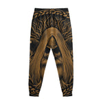 Gold Odin With Huginn And Muninn Print Sweatpants
