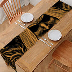 Gold Odin With Huginn And Muninn Print Table Runner