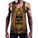 Gold Odin With Huginn And Muninn Print Training Tank Top