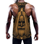 Gold Odin With Huginn And Muninn Print Training Tank Top