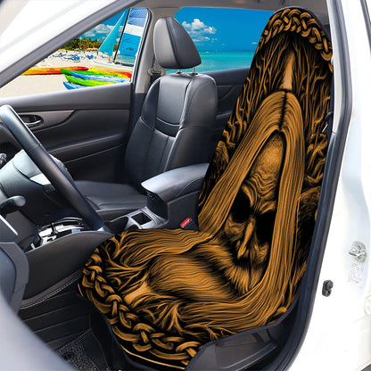 Gold Odin With Huginn And Muninn Print Waterproof Car Seat Cover