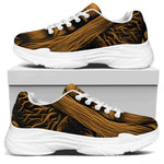Gold Odin With Huginn And Muninn Print White Chunky Shoes
