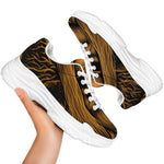 Gold Odin With Huginn And Muninn Print White Chunky Shoes