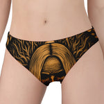 Gold Odin With Huginn And Muninn Print Women's Panties