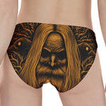 Gold Odin With Huginn And Muninn Print Women's Panties