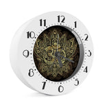 Gold Om Lotus Print Alarm Clock