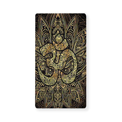 Gold Om Lotus Print Baby Crib Sheet