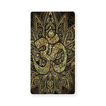 Gold Om Lotus Print Baby Crib Sheet